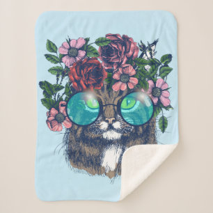 Fancy Maine Coon Sherpa Blanket