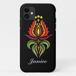 Fancy Mantle Embroidery - Hungarian Folk Art iPhone 11 Case