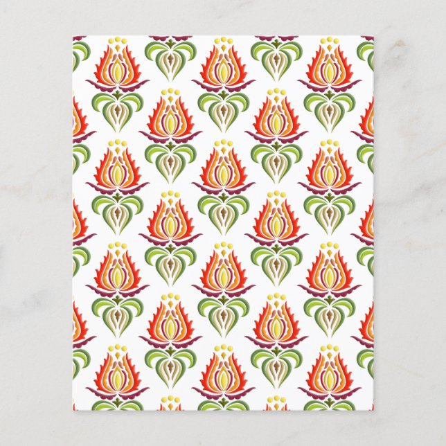 Fancy Mantle: Hungarian Folk Art scrapbook patten (Front)