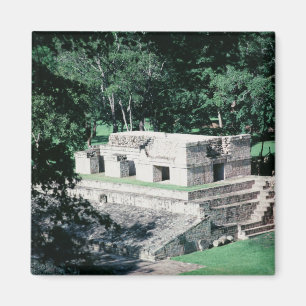 Fancy Mayan Ruins Square Refrigerator Magnet