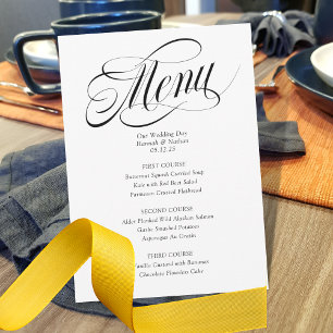Fancy Menu Wedding