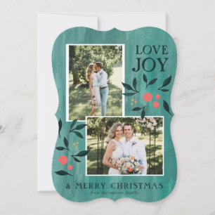 Fancy Modern - Christmas Card - Green - Photo Card