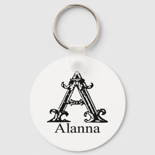 Fancy Monogram: Alanna Key Ring