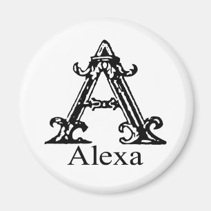 Fancy Monogram: Alexa Magnet
