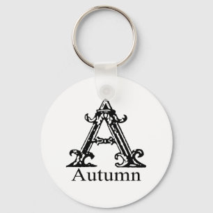 Fancy Monogram: Autumn Key Ring