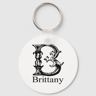 Fancy Monogram: Brittany Key Ring