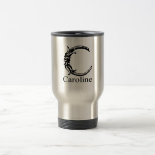 Fancy Monogram: Caroline Travel Mug
