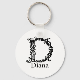 Fancy Monogram: Diana Key Ring