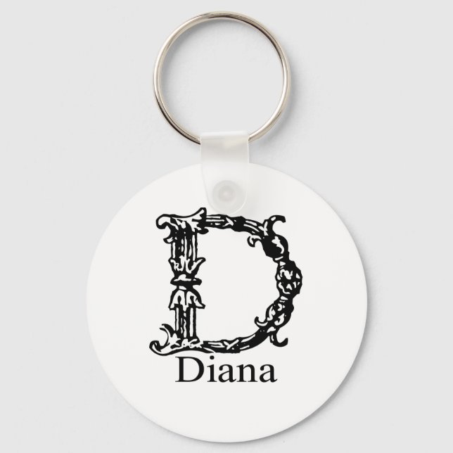 Fancy Monogram: Diana Key Ring (Front)