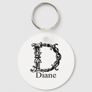 Fancy Monogram: Diane Key Ring