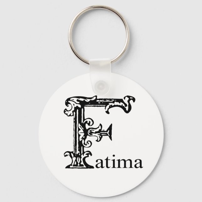 Fancy Monogram: Fatima Key Ring (Front)