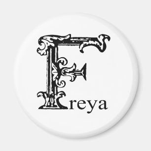 Fancy Monogram: Freya Magnet