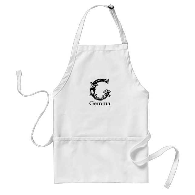 Fancy Monogram: Gemma Standard Apron (Front)