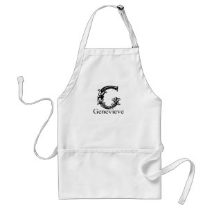Fancy Monogram: Genevieve Standard Apron