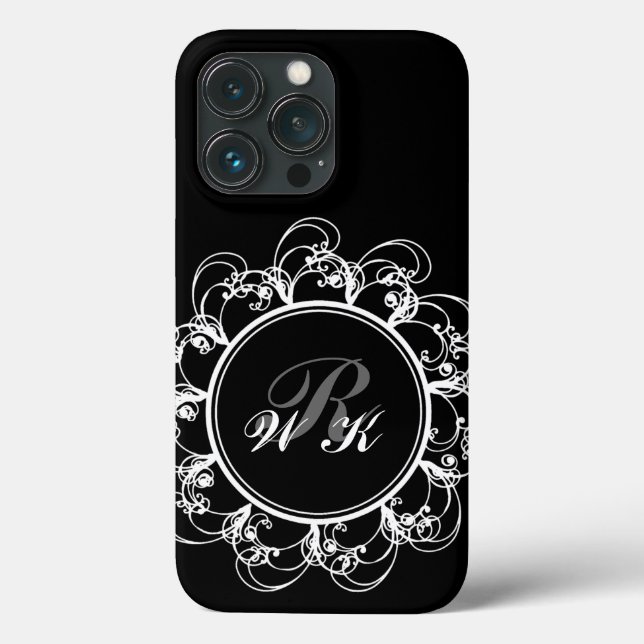 Fancy Monogram iPhone Case (Back)