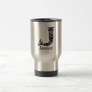 Fancy Monogram: Janice Travel Mug