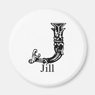 Fancy Monogram: Jill Magnet