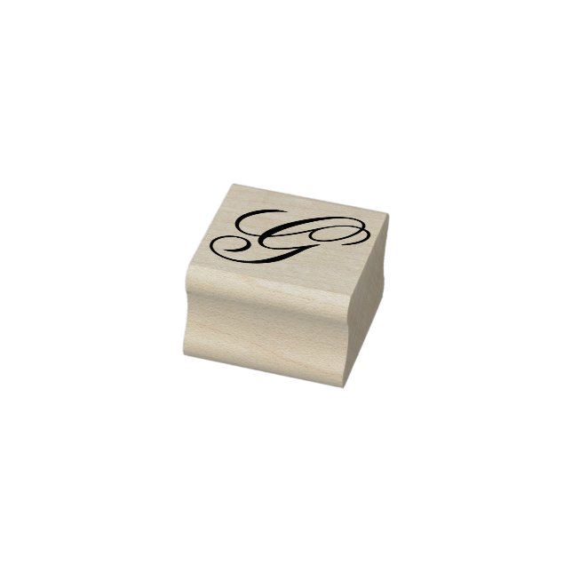 Fancy Monogram Letter G Edit Design to Change Rubber Stamp (Stamp)