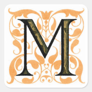 Fancy Monogram 'M' - Sticker