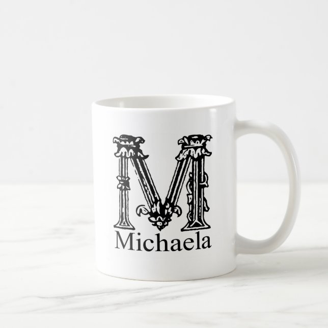 Fancy Monogram: Michaela Coffee Mug (Right)