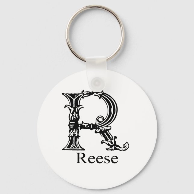 Fancy Monogram: Reese Key Ring (Front)