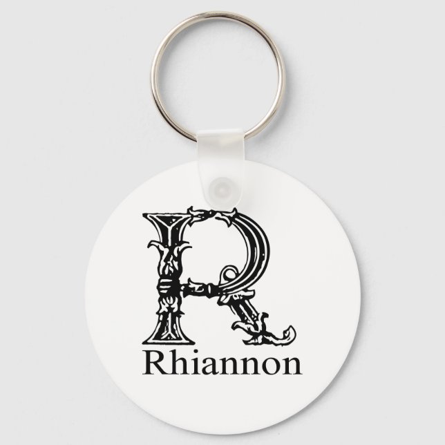 Fancy Monogram: Rhiannon Key Ring (Front)