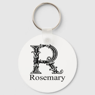 Fancy Monogram: Rosemary Key Ring