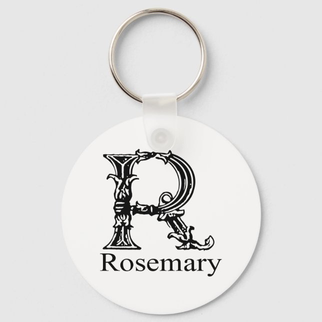 Fancy Monogram: Rosemary Key Ring (Front)
