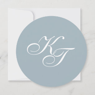 Fancy Monogram Round Menu Invitation