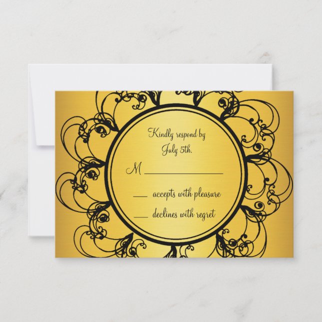 Fancy Monogram RSVP (Front)