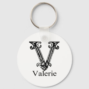 Fancy Monogram: Valerie Key Ring