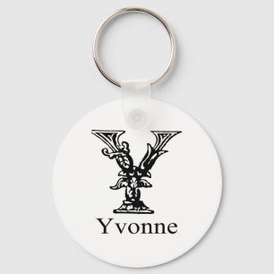 Fancy Monogram: Yvonne Key Ring