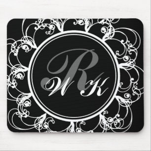 Fancy Monogrammed Mouse Pad