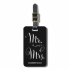 Fancy Mr. & Mrs. Luggage Tag