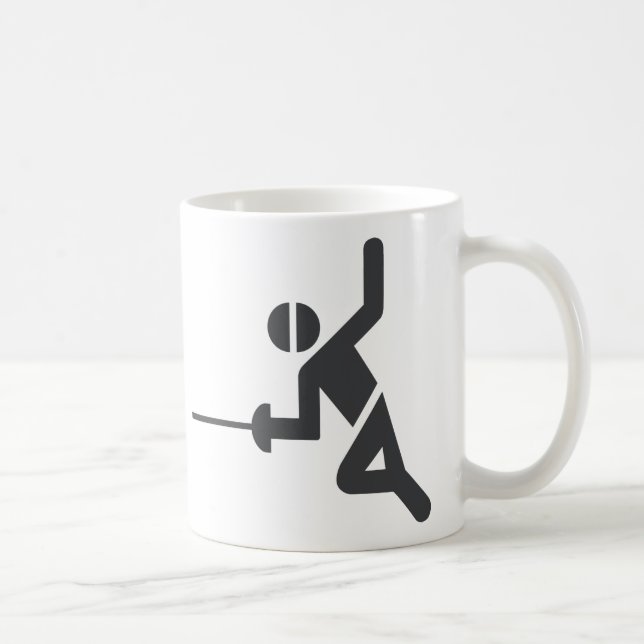 Fancy Mug with fencing symbol (Right)