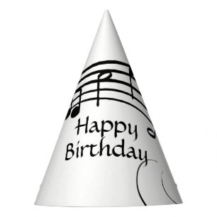 Fancy Music Notes Birthday Party Hat
