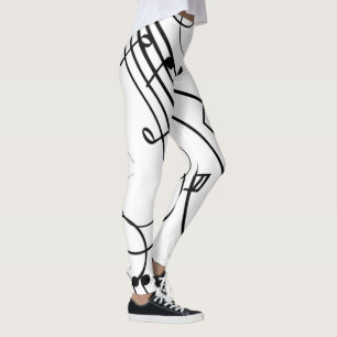 Fancy Music Notes Leggings