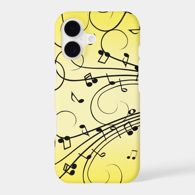 Fancy Music Notes Yellow (Back)