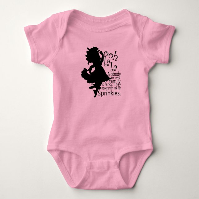 Fancy Nancy Quote Baby Bodysuit (Front)