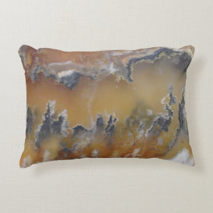 Fancy Natural Rock Mossy Agate Photo Designed Decorative Cushion
