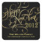 Fancy New Year Address Stickers - Square