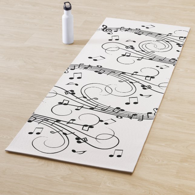 Fancy Notes Music Design Yoga Mat (In Situ)