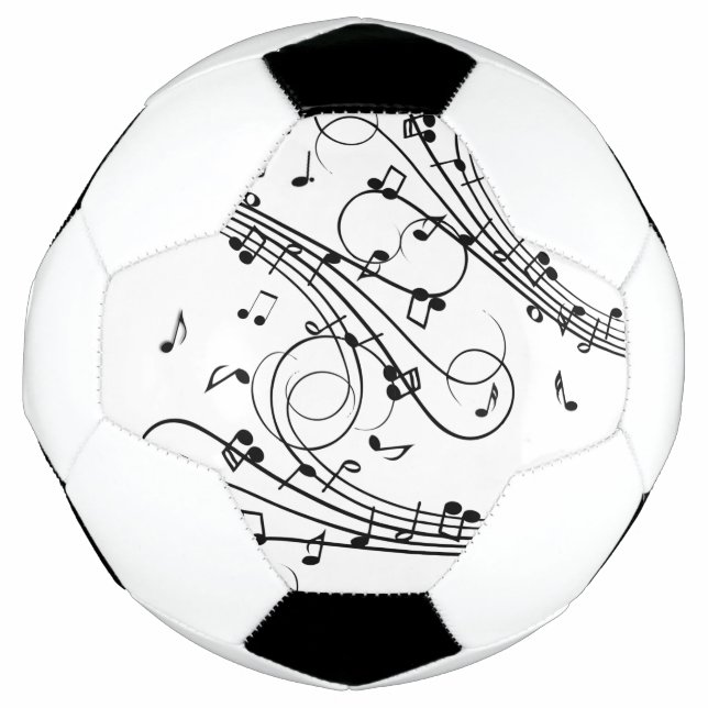 Fancy Notes of Music Design Football (Front)