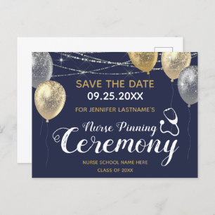 Fancy Nurse Pinning Ceremony Save the Date Postcard
