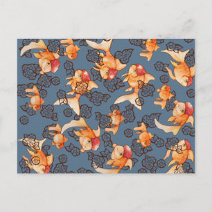 Fancy Oranda Goldfish Postcard