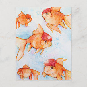Fancy Oranda Goldfish Postcard