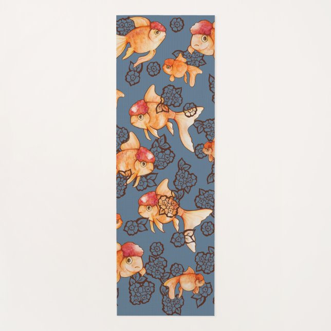 Fancy Oranda Goldfish Yoga Mat (Front)