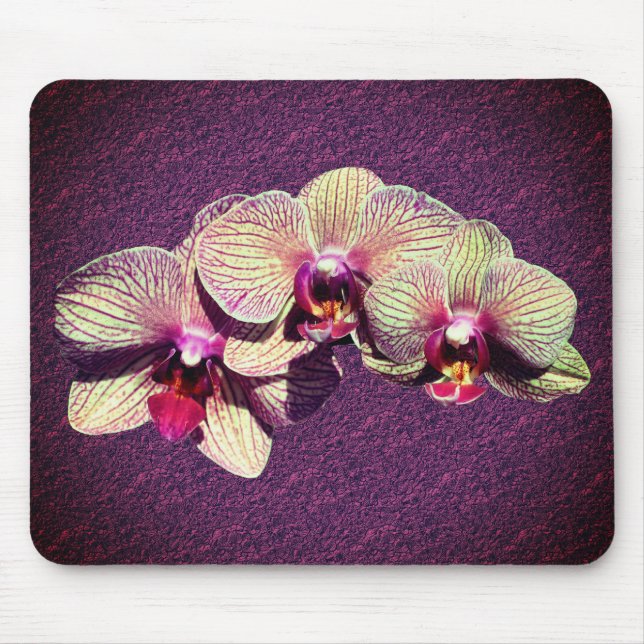 Fancy Orchid Flowers Mouse Mat (Front)
