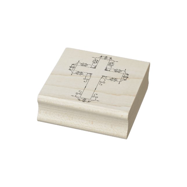 fancy ornamental cross art stamp (Stamp)