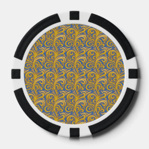 Fancy ornate pattern poker chips